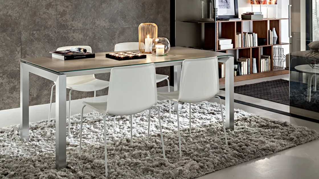 Tavolo moderno allungabile in laminato Luca di La Primavera