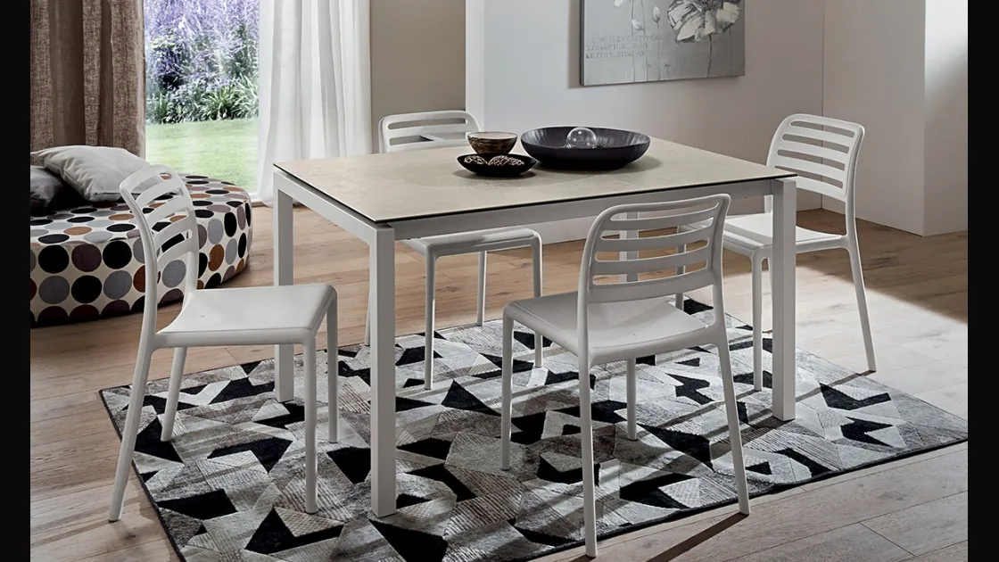 Tavolo allungabile con piano in laminato Luigi di La Primavera