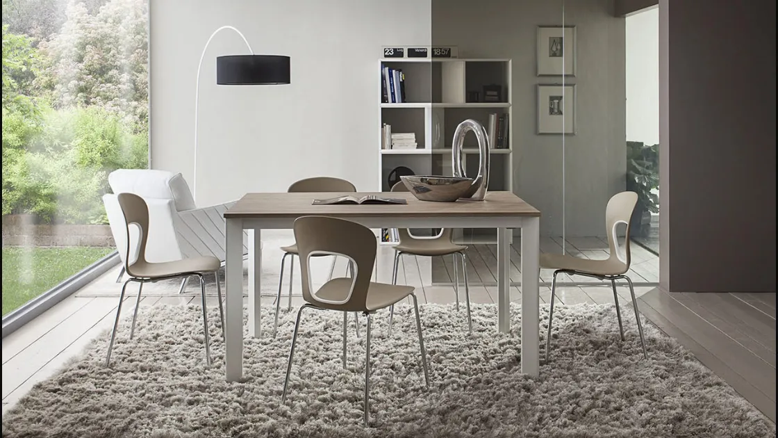 Tavolo allungabile con piano in laminato Mario di La Primavera