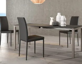 Tavolo Matrix con struttura in alluminio verniciato e piano in laminato di Arredo3