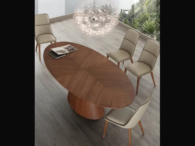 Tavolo ovale non allungabile di design Meridiana di La Seggiola