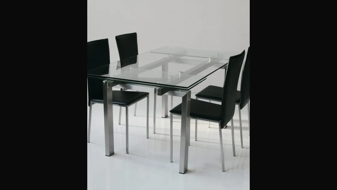 Tavolo di design da pranzo allungabile New York T di La Seggiola
