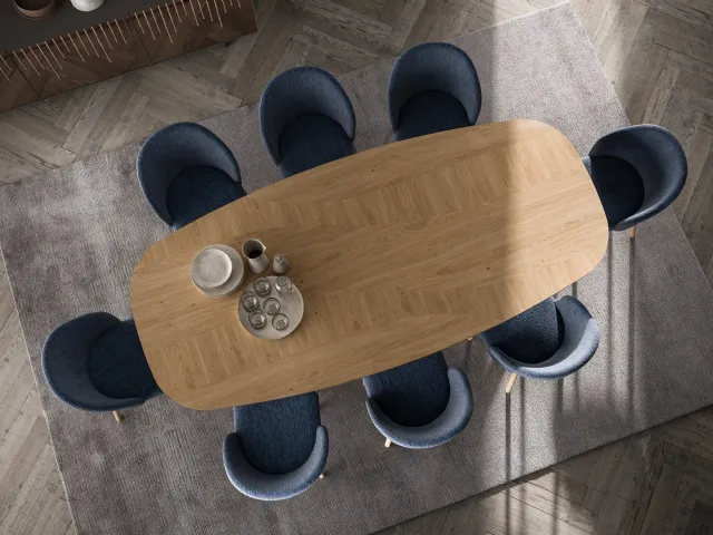 Tavolo fisso in legno Random di Ozzio