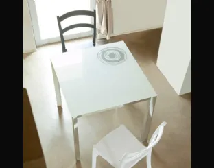 Tavolo allungabile in cristallo Ascanio di Ponti Terenghi