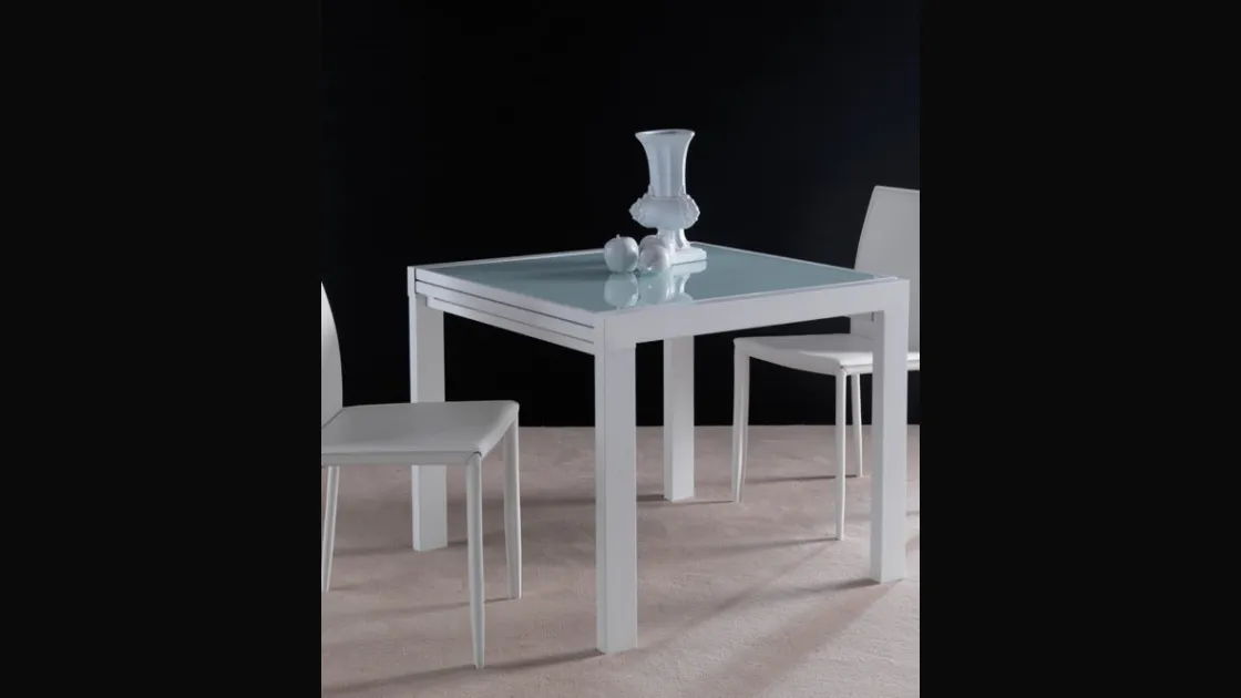 Tavolo con piano in vetro moderno Space di La Seggiola