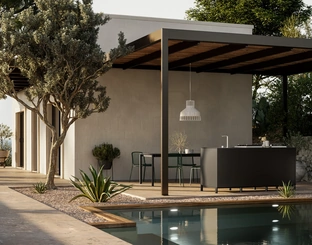 Cucina Moderna in alluminio per esterno Aura 03 di Arredo3