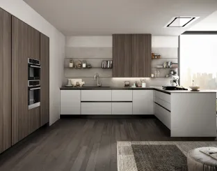 Cucina Moderna Cloe 01 con penisola di Arredo3
