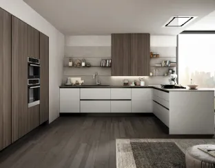 Cucina Moderna in laccato e laminato con penisola Cloe 06 di Arredo3