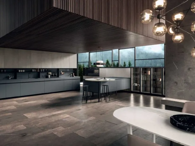 Cucina Moderna Dj lineare con penisola di Dibiesse