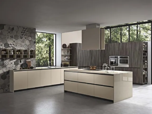 Cucina Moderna Emporio Job con isola di Dibiesse