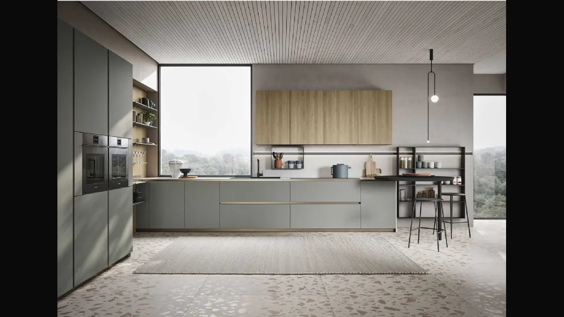 Cucina Moderna Emporio Time con penisola di Dibiesse