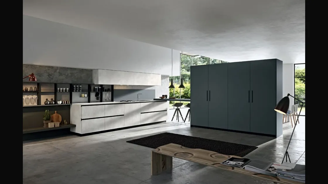 Cucina Moderna Emporio Time con penisola di Dibiesse