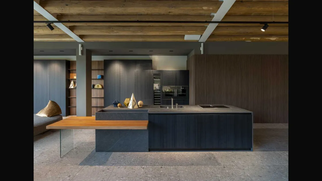 Cucina Moderna in alluminio Filo con isola di Dibiesse