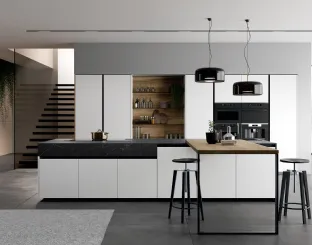Cucina Moderna Glass 2 0 06 con isola di Arredo3