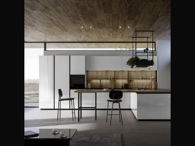 Cucina Moderna Kalì 07 con penisola di Arredo3