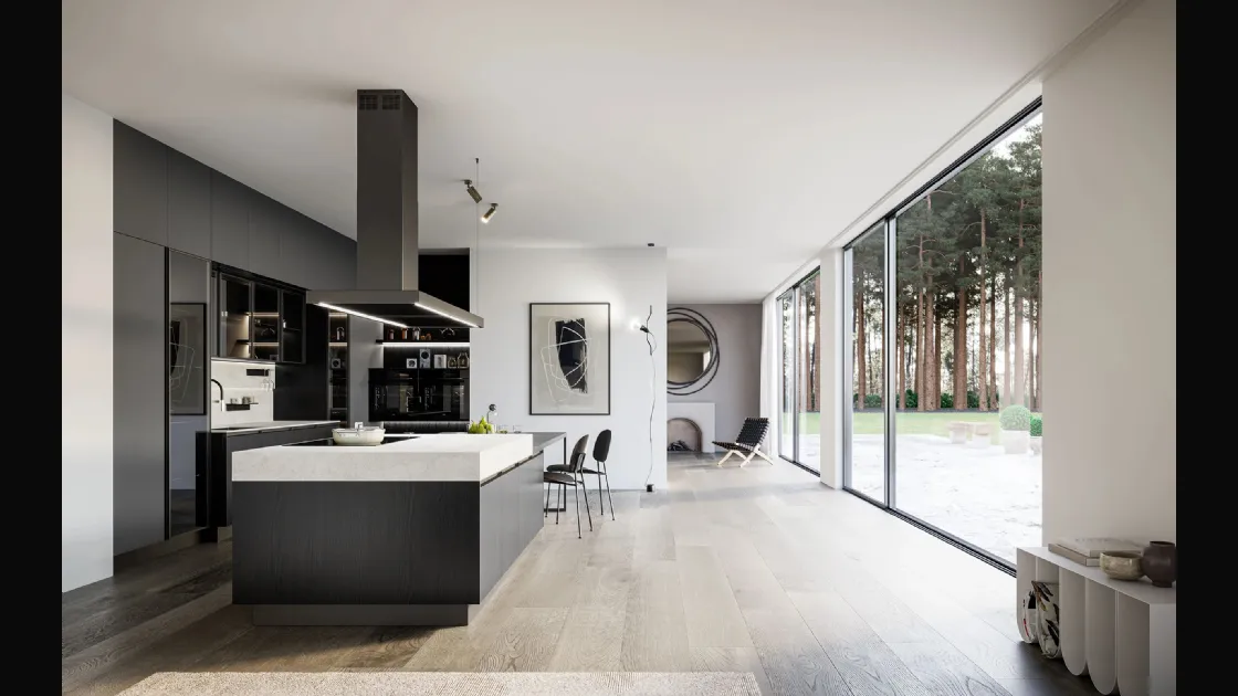 Cucina Moderna Kalì 11 con isola di Arredo3