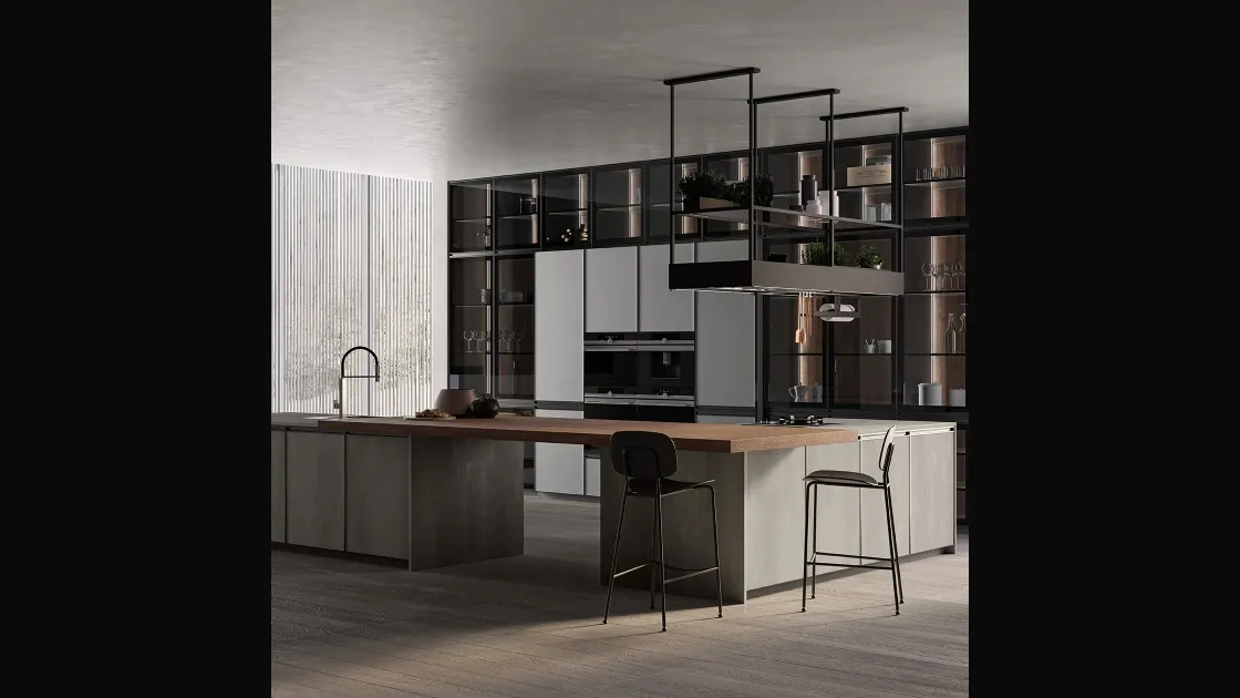 Cucina Moderna Kronos 06 con isola di Arredo3