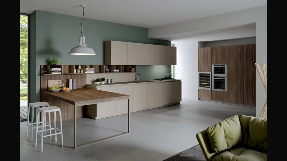 Cucina Moderna lineare Play Lab 03 in melaminico e laminato di Dibiesse