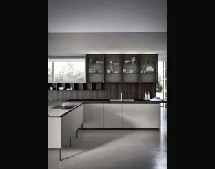 Cucina Moderna angolare Spring Gola 03 in melaminico di Dibiesse