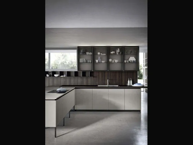 Cucina Moderna angolare Spring Gola 03 in melaminico di Dibiesse