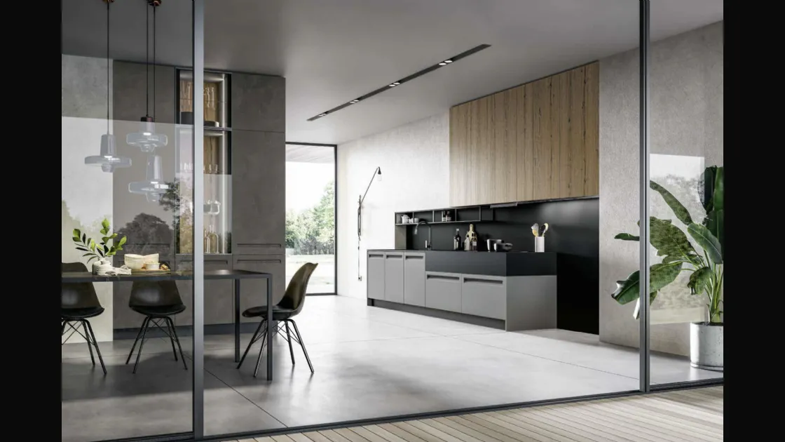 Cucina Moderna lineare Tekna 03 di Arredo3