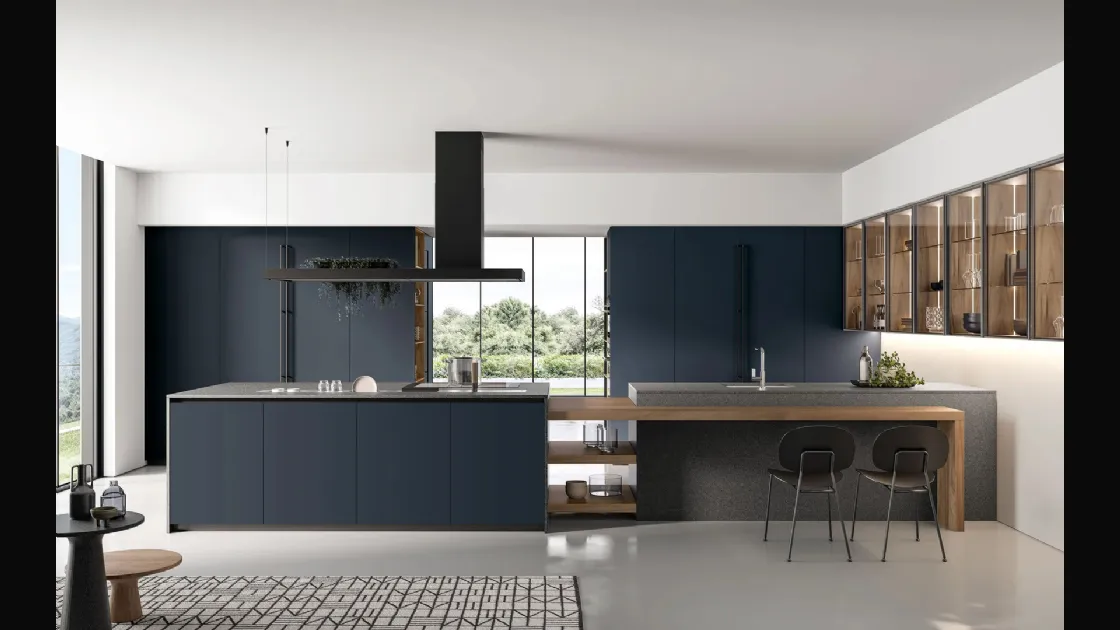 Cucina Moderna con penisola Time 03 di Arredo3