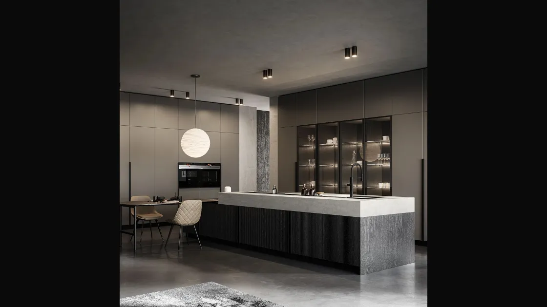 Cucina Moderna Tratto 10 n 01 con isola di Arredo3