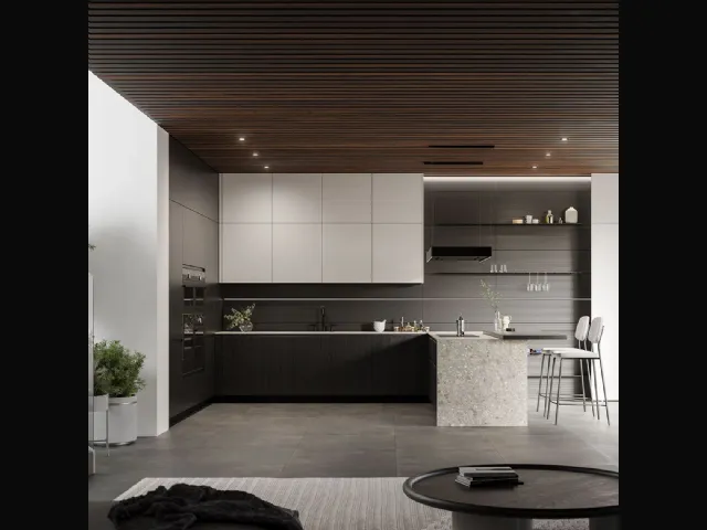 Cucina Moderna Wega 01 con penisola di Arredo3
