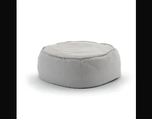 Pouf tavolino Bill in tessuto grigio di La Seggiola