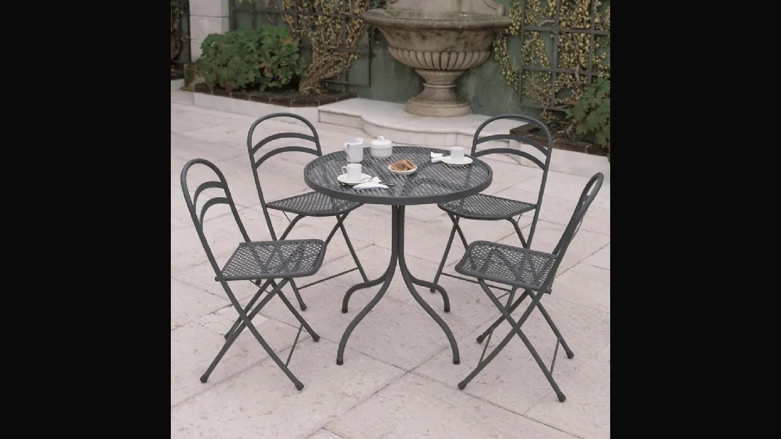 Sedia Folding Metal Chair in acciaio zincato e verniciato poliestere per esterni di La Seggiola