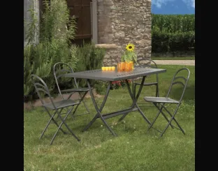 Tavolo da giardino Folding Table in acciaio zincato di La Seggiola