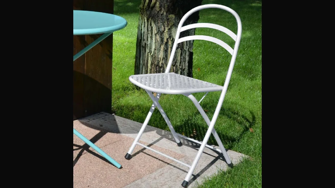 Sedia Folding Metal Chair in acciaio zincato di La Seggiola