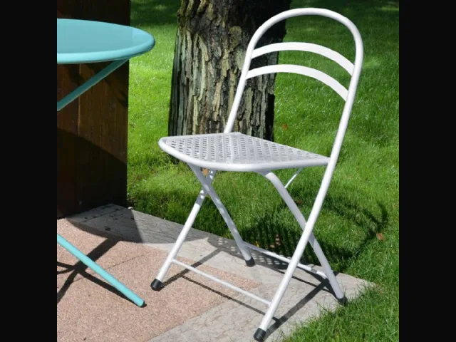 Sedia Folding Metal Chair in acciaio zincato di La Seggiola