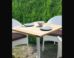 Tavolino in legno da giardino Piano Teak di La Seggiola