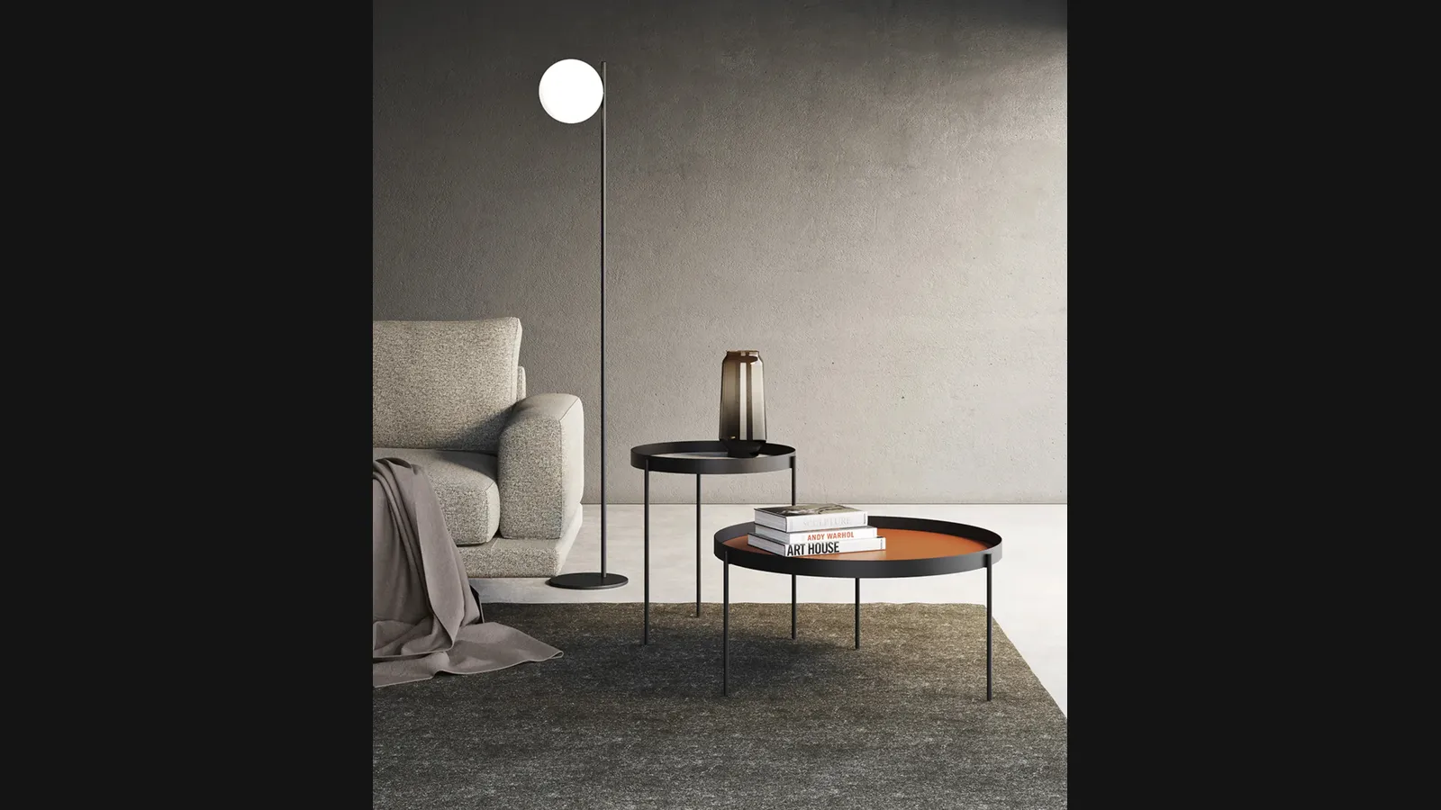 Tavolino Floyd in MDF laccato di Doimo Salotti
