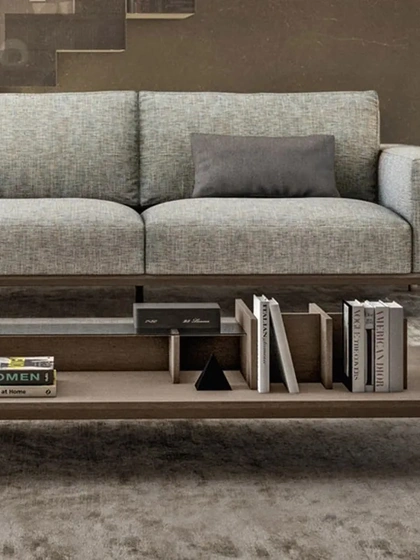 Tavolino realizzato completamente in legno Leonard di Doimo Salotti