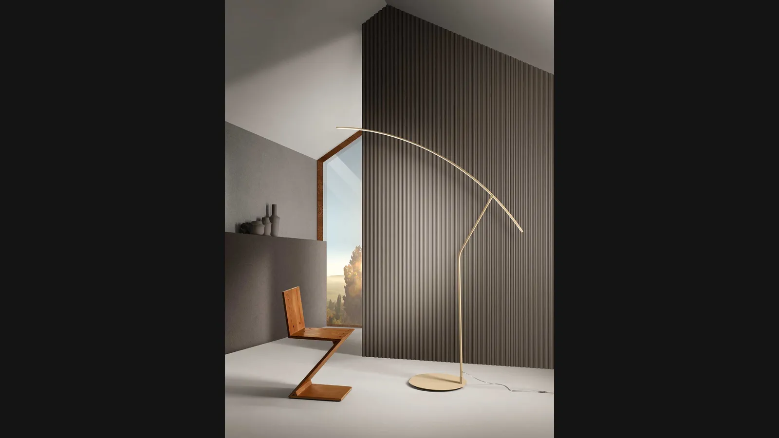 Lampada da terra Folaga di Ondaluce