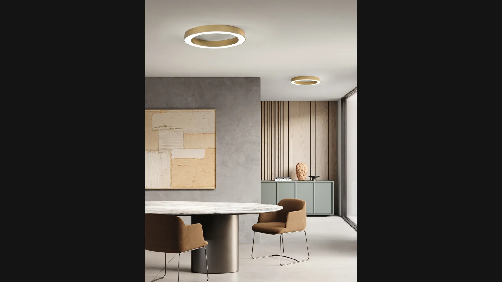 Lampada a soffitto Globus in alluminio di Ondaluce
