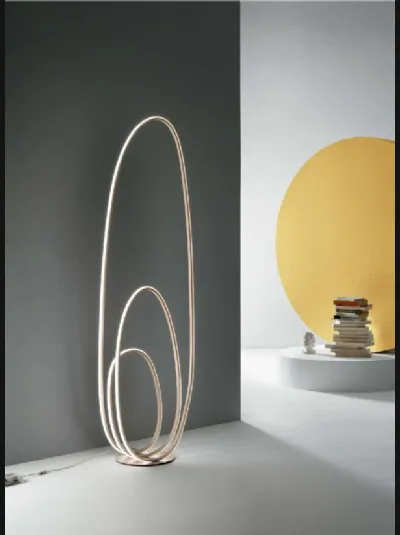 Lampada da terra in metallo Golden di Ondaluce