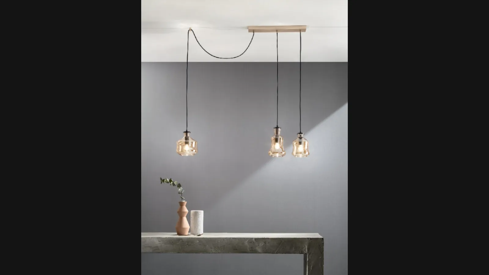 Lampada a sospensione Pin in vetro soffiato di Ondaluce