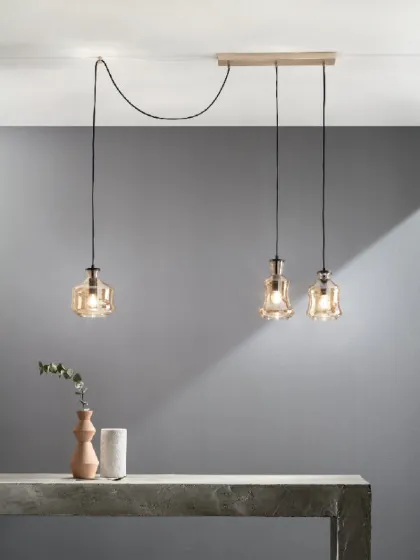 Lampada a sospensione Pin in vetro soffiato di Ondaluce