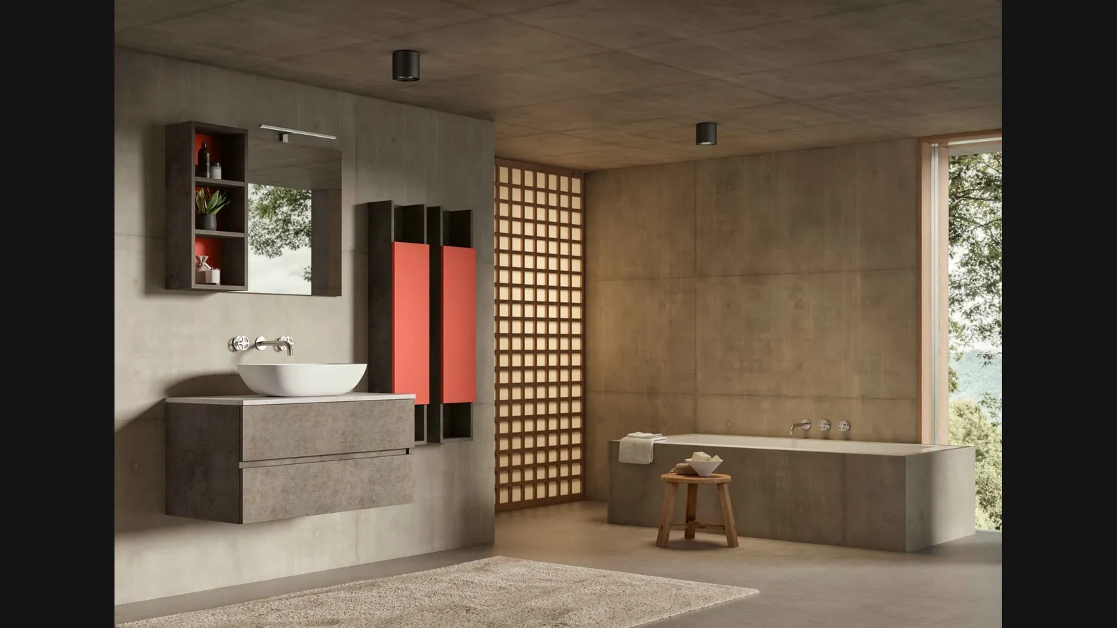 Mobile da Bagno sospeso Volo Evolution 02 di Arredoquattro