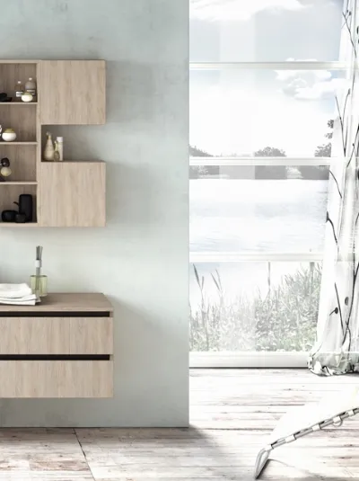 Mobile da Bagno sospeso Hope 03 in laminato di Arredoquattro
