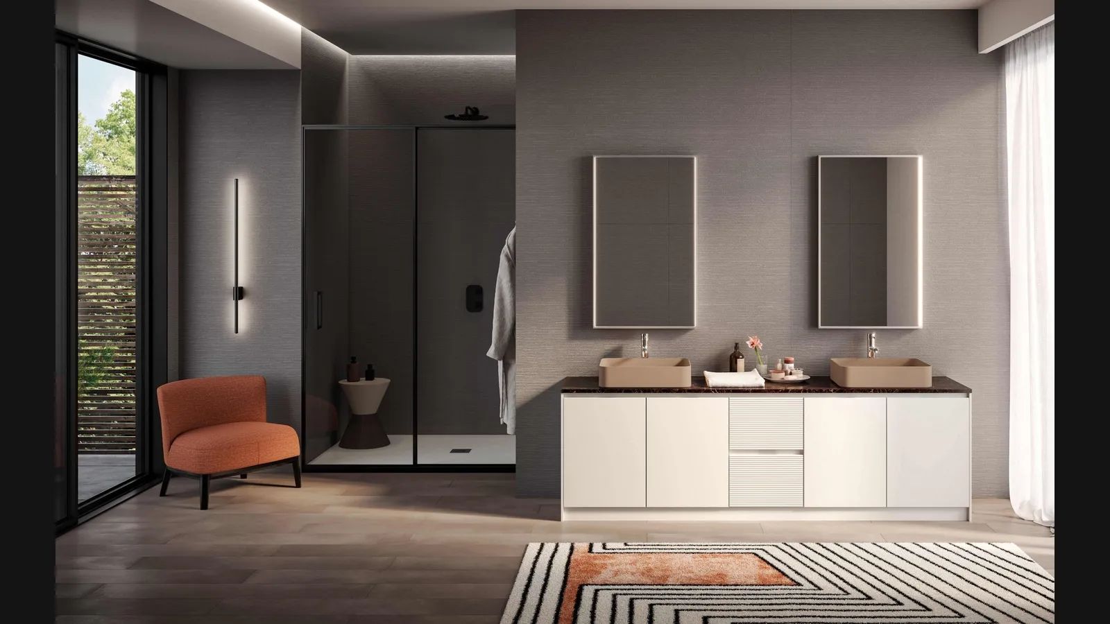 Mobile da Bagno a terra Genius 08 di Arredoquattro