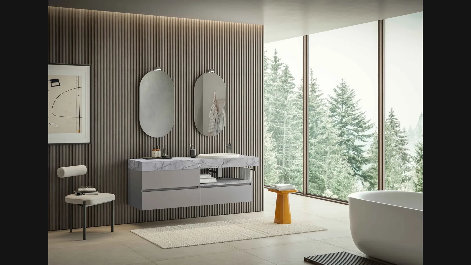 Mobile da Bagno sospeso Volo Evolution 03 di Arredoquattro