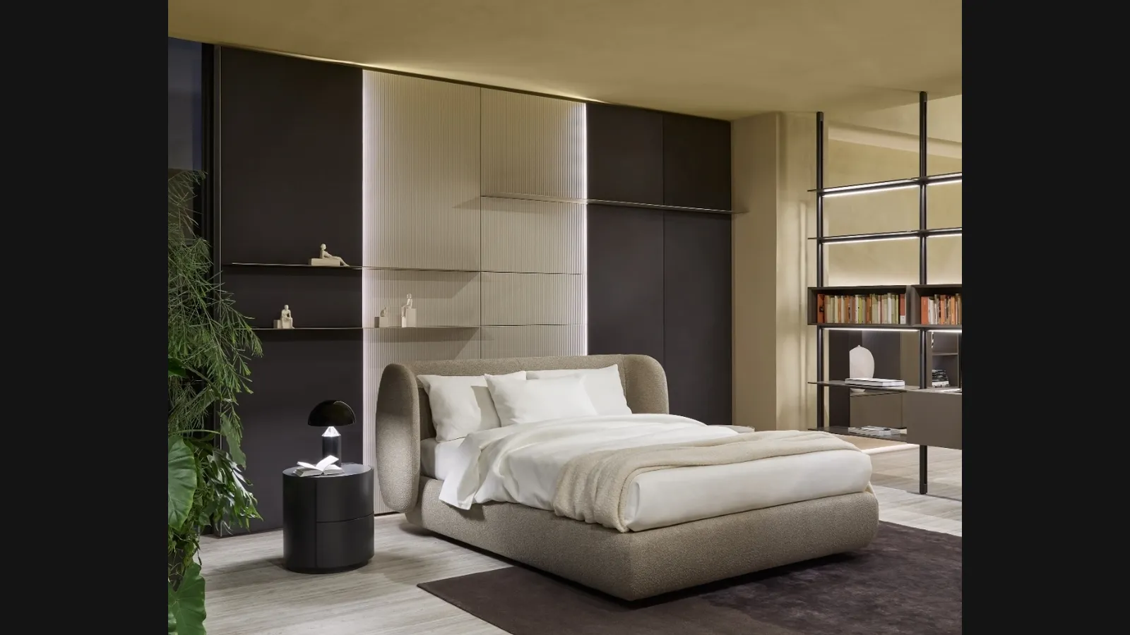Letto imbottito Cosy con box contenitore di Sangiacomo