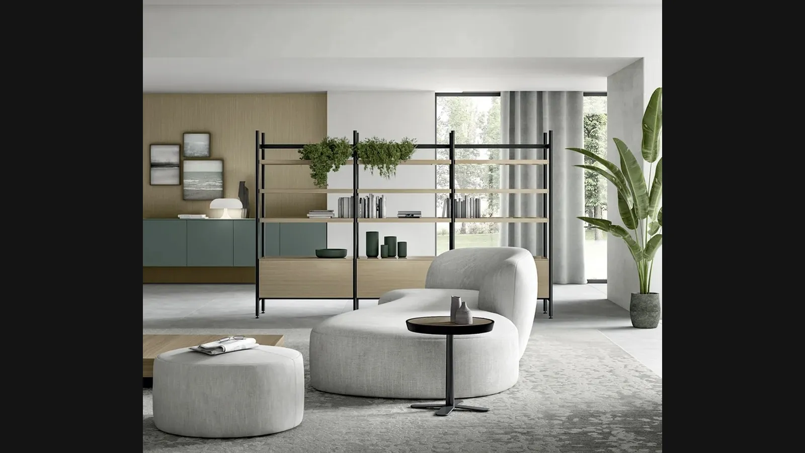 Libreria divisoria Living Glass 2|0 di Arredo3