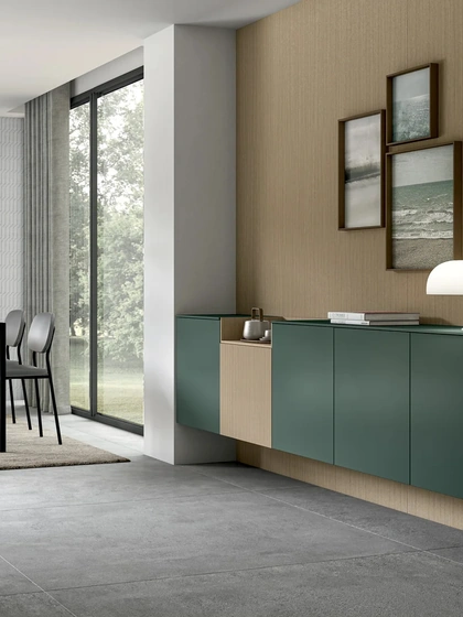 Mobile sospeso Living Glass 2|0 di Arredo3