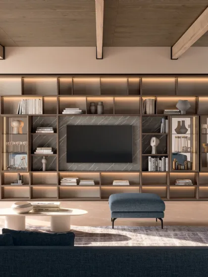 Parete Attrezzata Speed Rovere Terra di Dall'Agnese