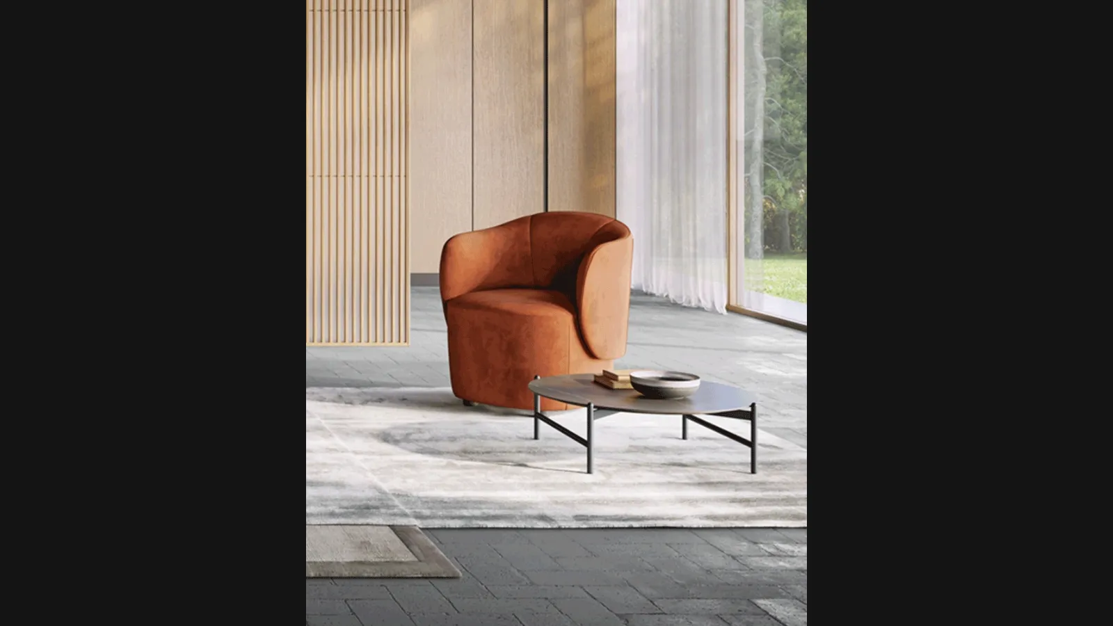 Poltroncina in pelle Planka di Dall'Agnese
